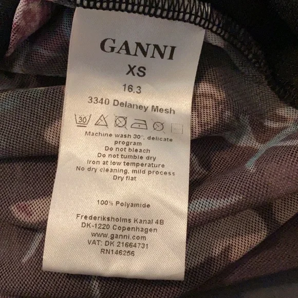 GANNI gorgeous silk blended sheer floral blouse sold at Neiman’s - Picture 15 of 16